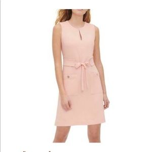 Tommy Hilfiger Coral Twill Sheath Pocket Dress